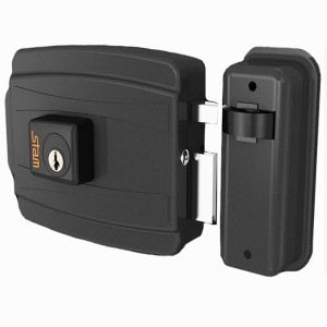 FECHADURA ELETRICA | CILINDRO | 40mm | ABRE PARA DENTRO ESPELHO PRETO FOSCO | 56327 | STAM