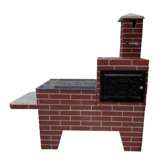 FOGAO COM FORNO | 3 BOCAS | TIJOLINHO | TABACO | DEGRILL