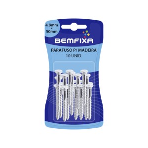 PARAFUSO MADEIRA CCH PARA BUCHA 8mm | 4.8x55mm | BEMFIXA