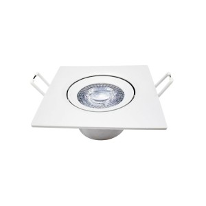 SPOT AUTHENTIC LED QUADRADO 3W | 6500K | LUZ BRANCA | BRANCO | BIVOLT NH250 | AVANT