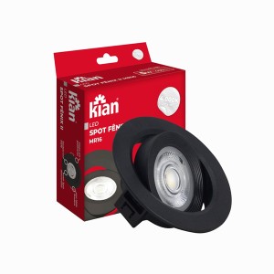 SPOTLED | FENIX II | REDONDO | MR16 | 5W | 4000K | PRETO | KIAN