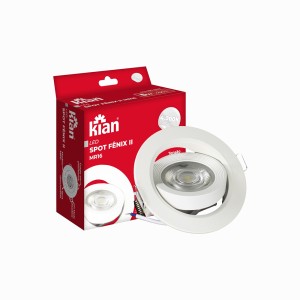 SPOT LED | FENIX II | REDONDO | MR16 | 5W | 4000K | BRANCO | KIAN