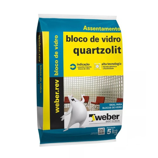 FIXOBLOK ARGAMASSA PARA BLOCO VIDRO | 5kg | QUARTZOLIT