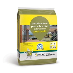 ARGAMASSA PORC E PISO SOBRE PISO | EXTERNO | 20kg | CINZA | QUARTZOLIT