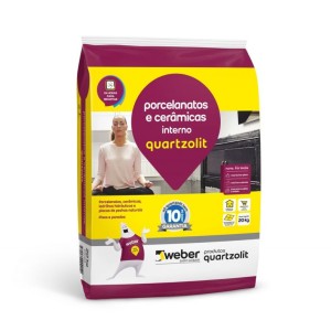 ARGAMASSA PORCELANATO CERAMICAS INTERNO | 20kg | QUARTZOLIT