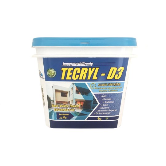 TECRYL-D3 | IMPERMEABILIZANTE | BRANCO | 4kg
