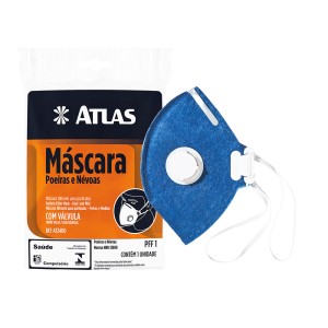 MASCARA FELTRO PFF1 COM VALVULA EPI | AT2400 | ATLAS