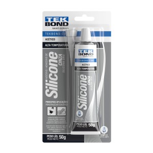 SILICONE ALTA TEMPERATURA | 50gr | CINZA | TEKBOND