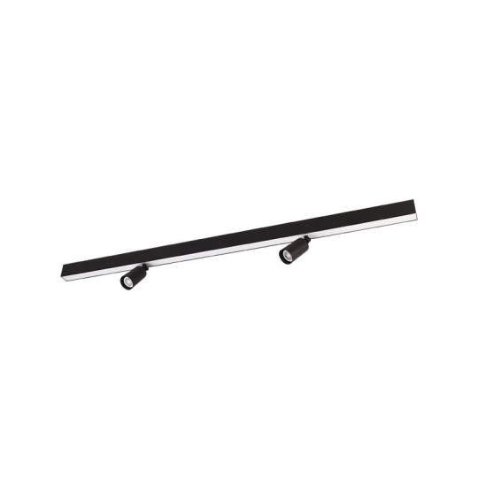 LUMINARIA LED | SPIRE | LINEAR | 40w | 3000K | SOBREPOR | + 2 SPOT MR11 | PRETO FOSCO | TASCHIBRA