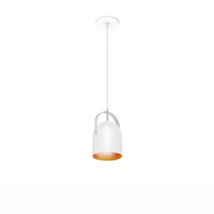 PENDENTE | BELL | MINI | BRANCO FOSCO+COBRE | 1xE27 | TASCHIBRA