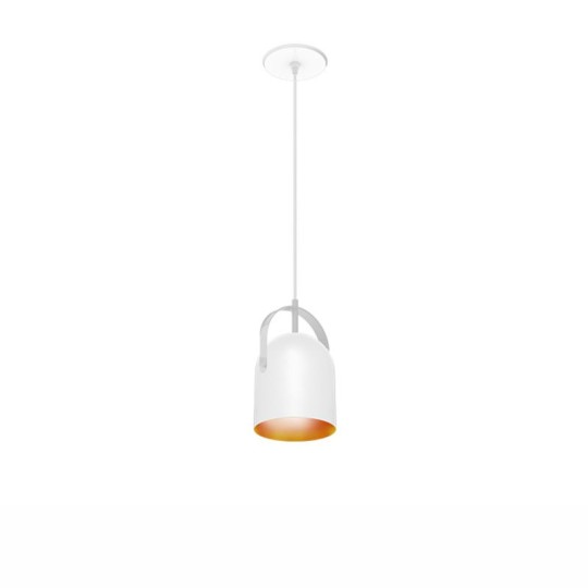 PENDENTE | BELL | MINI | BRANCO FOSCO+COBRE | 1xE27 | TASCHIBRA
