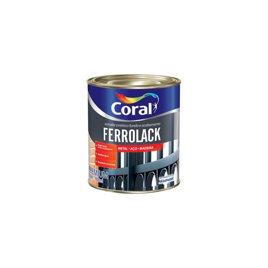 CORALIT ANTIFERRUGEM | PRETO | FERROLACK | 0.9L | CORAL