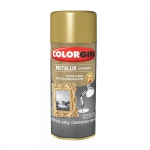 Spray Multiuso Metallik Interior Dourado 360ml Colorgin