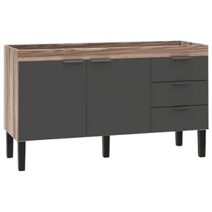 GABINETE EM MADEIRA PARA PIA | FLAMINGO | TAMARINDO-PRETO | 150 | COZIMAX