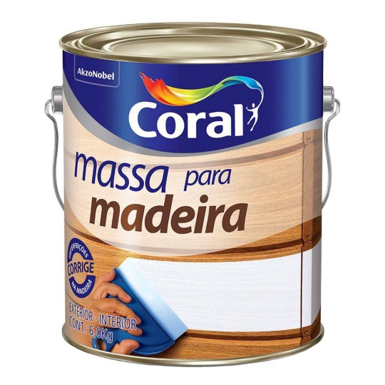 MASSA MADEIRA | BRANCO | 5.7kg | CORAL