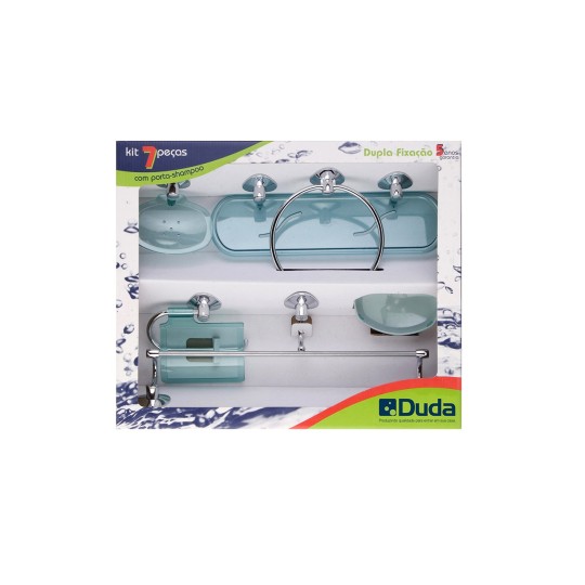 KIT ACESSORIO 7 PECAS | GENEBRA | CROMADO-VERDE | DUDA