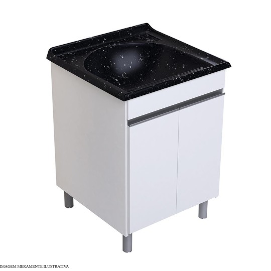 KITLAVANDERIA AMELIA C/TANQUE | 61.5x61 | PRETO | A.JRORATO