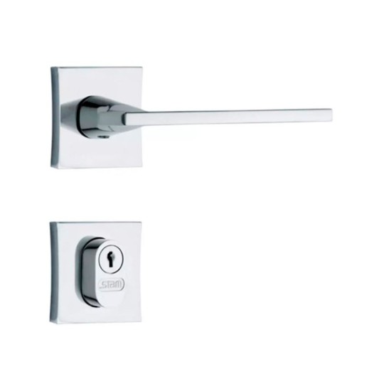 FECHADURA EXTERNA | ROSETA QUAD CR | ANTARES | ALAVANCA | 3000 | STAM