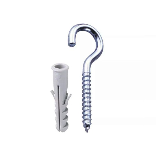 GANCHO ZINCADO COM BUCHA | 3.4x60 | 06mm | BEMFIXA