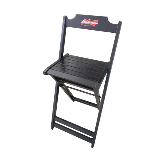 Cadeira Bistrô Dobrável Budwiser Imbuia Preta 260023132 Fimap