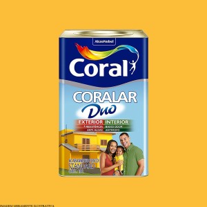CORALAR ACRILICO + RESISTENTE | AMARELO FREVO | 18.0L | CORAL