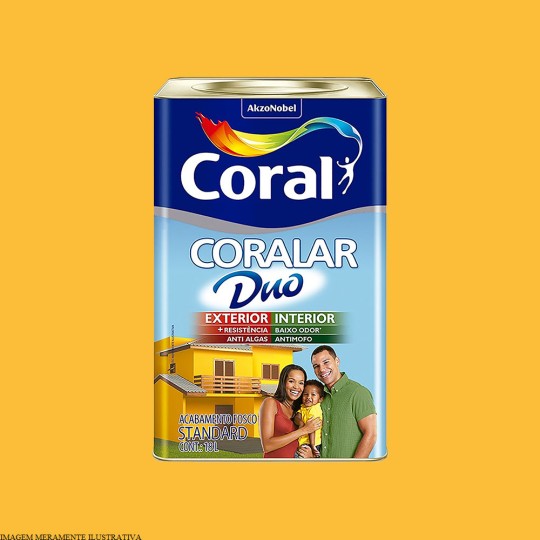 CORALAR ACRILICO + RESISTENTE | AMARELO FREVO | 18.0L | CORAL