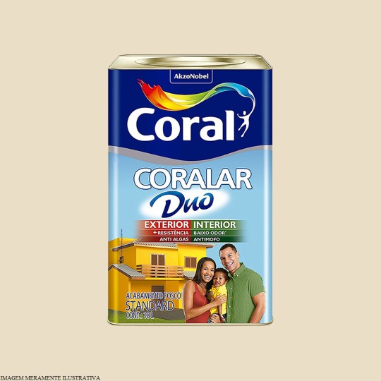 CORALAR ACRILICO + RESISTENTE | PALHA | 18.0L | CORAL