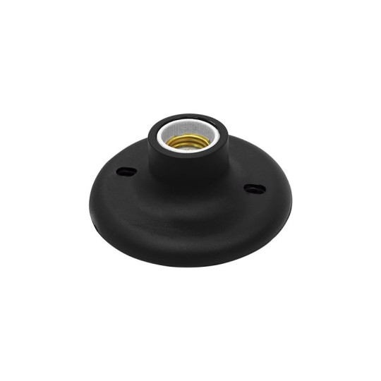 PLAFON PORCELANA REDONDO | E-27 | PRETO | TASCHIBRA