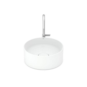 CUBA APOIO REDONDA SEM MESA | TERRA | T1 | 30cm | BRANCO | ROCA