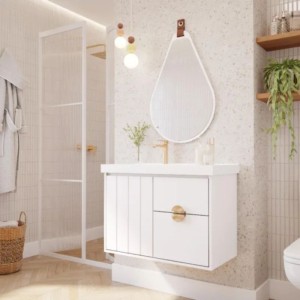 ARMARIO BANHEIRO | COPENHAGUE | 80cm | BRANCO | MGM