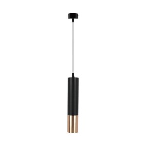 PENDENTE PIAZZI 30cm | PT-9113 | GU10 1xMR16 | PRETO E DOURADO | ASTRALED