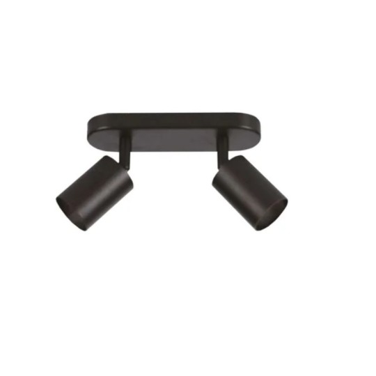 SPOT SOBREPOR | SS-7823 | GU10 2xMR16 | ALUMINIO PRETO | ASTRALED