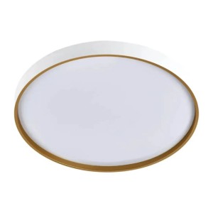 PLAFON LED TORONTO | REDONDO | 33cm 24W | 1456 | BRANCO C/DOURADO | HEVVY