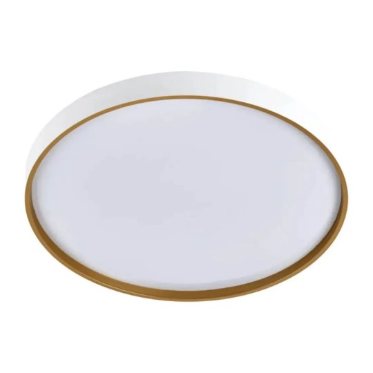 PLAFON LED TORONTO | REDONDO | 33cm 24W | 1456 | BRANCO C/DOURADO | HEVVY