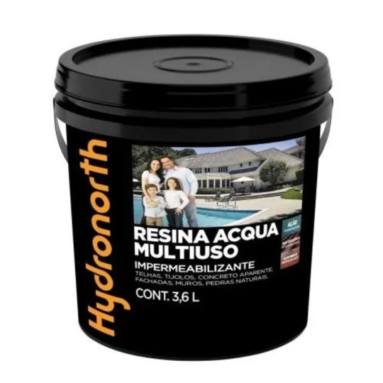 RESINA | ACQUA | ACRILICA IMPERMEABILIZANTE | 3.6L | INCOLOR | FOSCA | HYDRONORTH