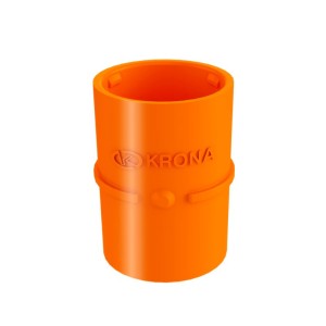 LUVA DE PRESSAO PARA ELETRODUTO CORRUGADO REFORCADO | 25mm | LARANJA | KRONA