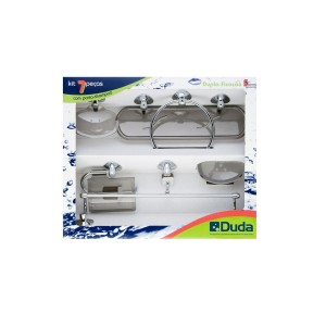 KIT ACESSORIO 7 PECAS | GENEBRA | CROMADO FUME | DUDA