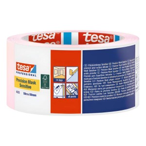 FITA CREPE | MASK PRECISION | PAPEL CREPADO | ROSA | 50x50m | TESA