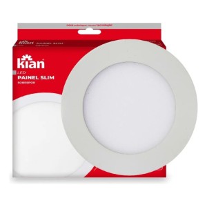 PAINEL LED SLIM | 15723 | SOBREPOR REDONDO | 6W | 6.0K | KIAN