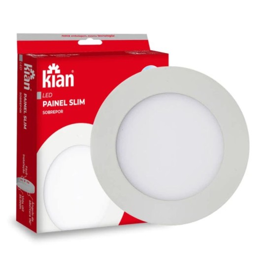 PAINEL LED SLIM | 10407 | SOBREPOR REDONDO | 18W | 6.0K | KIAN
