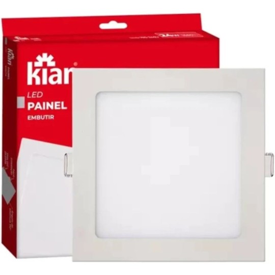 PAINEL LED SLIM | 10414 | EMBUTIR QUADRADO | 6W | 3.0K | KIAN