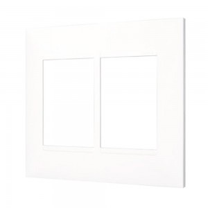 Placa com 6 Postos Horizontais ( 3+3 separados )  Pial Plus + para Caixa 4x4 Branco Pial Legrand