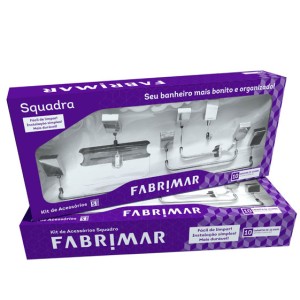 KIT ACESSORIOS 5 PECAS | 5000-SQD | SQUADRA | CROMADO | FABRIMAR
