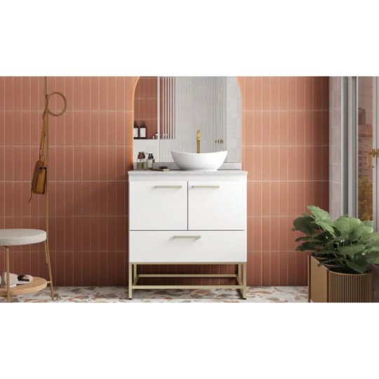 TOUCADOR MADEIRA | SUEZ | 080 | BRANCO | C/GRAN BR | COZIMAX