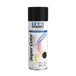 SPRAY SUPER COLOR | 350ml | PRETO FOSCO | TEKBOND