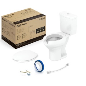 ACESSO | KIT | BACIA C/CX 3/6L+ASSENTO+ACESS | BRANCO | ROCA