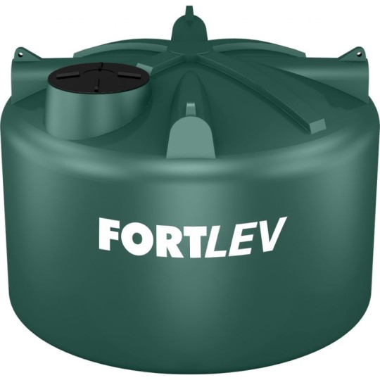TANQUE C/ TAMPA | 10.000L | POLIETILENO BAIXO VERDE | FORTLEV