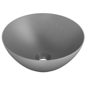 CUBA APOIO | REDONDA S/MESA | DESIGN | D1 | 35cm | CINZA MATTE-STONE | CELITE