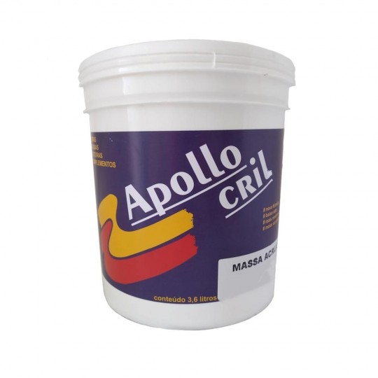 Massa Acrílica Apollocril 3,5 Litros Econômica Branca Tintas Apollo