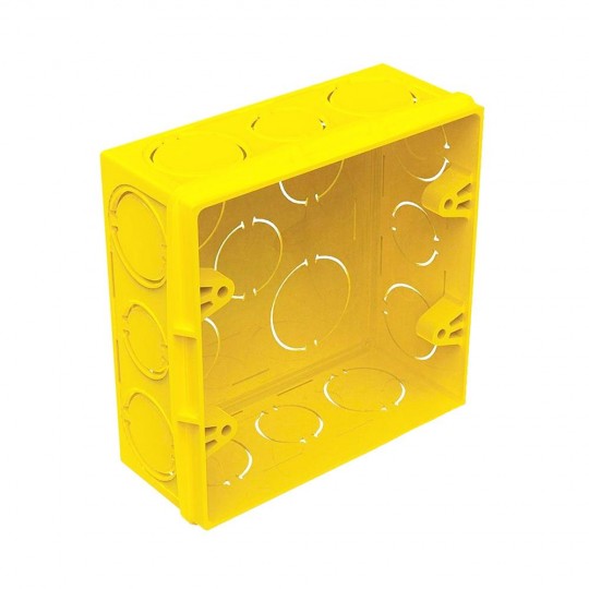 Caixa de Luz TigreFlex 4x4 Quadrada Amarela Tigre